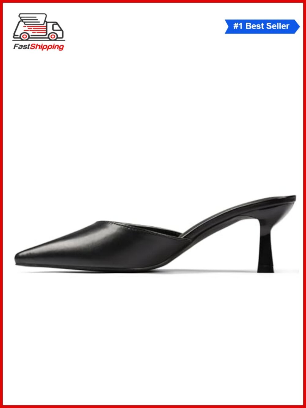 ✨ Kitten Heels Closed Pointed Toe Stiletto Mules Slip On Slingback Dress Party